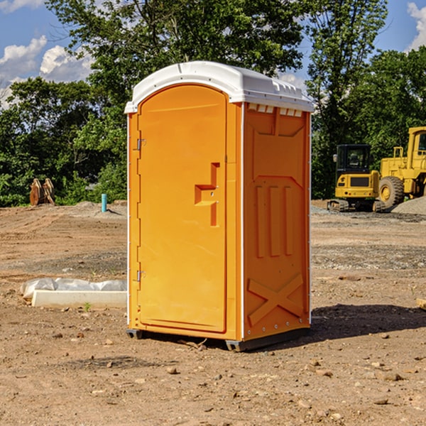 how often are the portable restrooms cleaned and serviced during a rental period in Yorkville